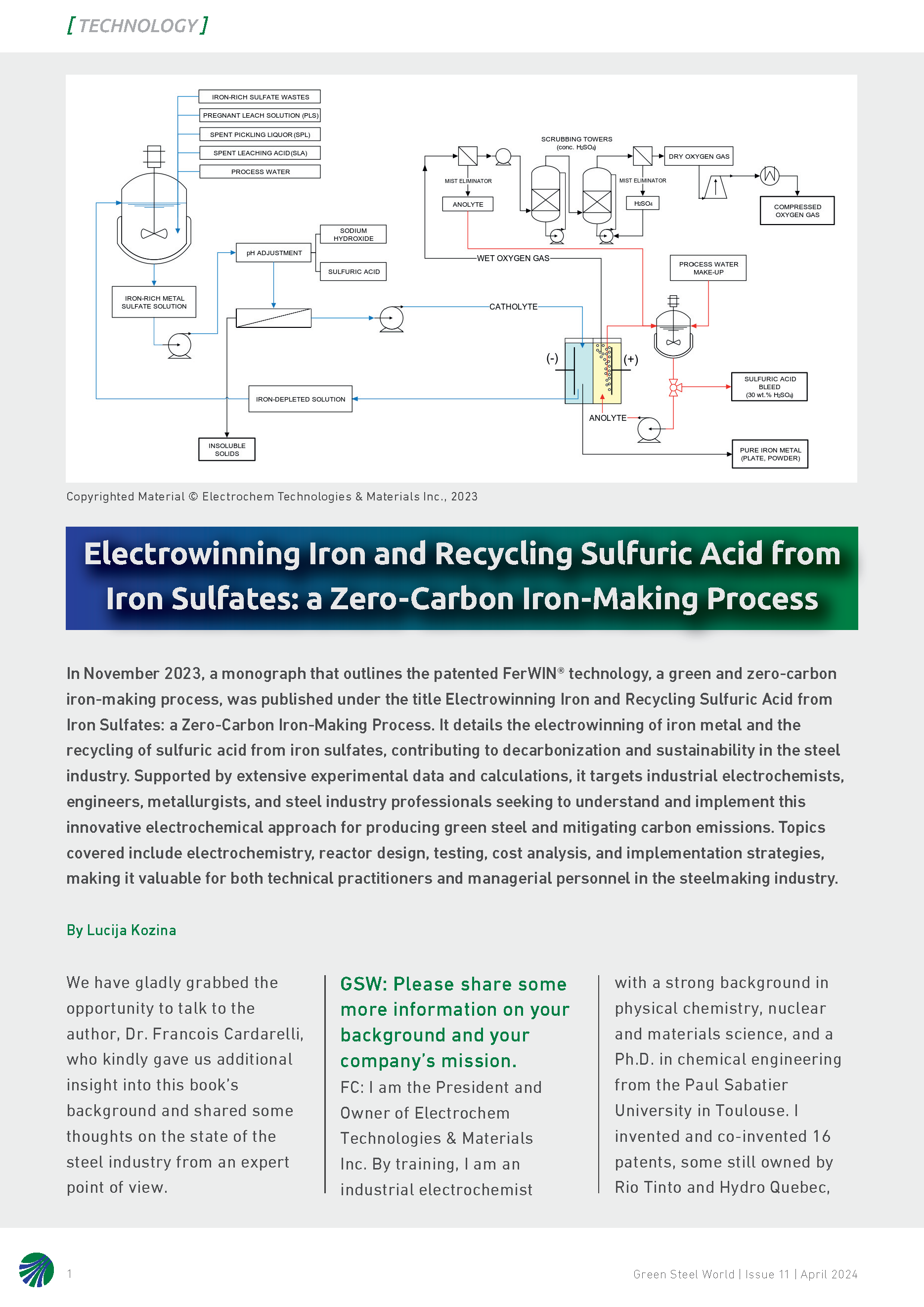 ELECTROCHEM TECHNOLOGIES & MATERIALS INC.